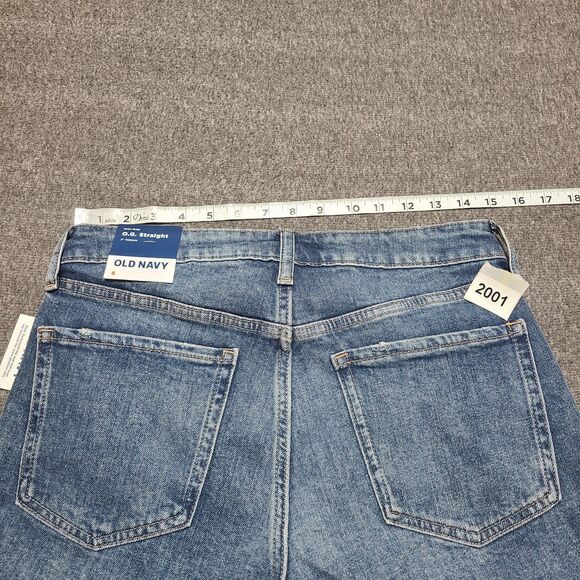 Old Navy Womens Shorts 6 Blue Cuffed Hem OG Straight Beach Party Hot Mom Denim - Picture 9 of 10